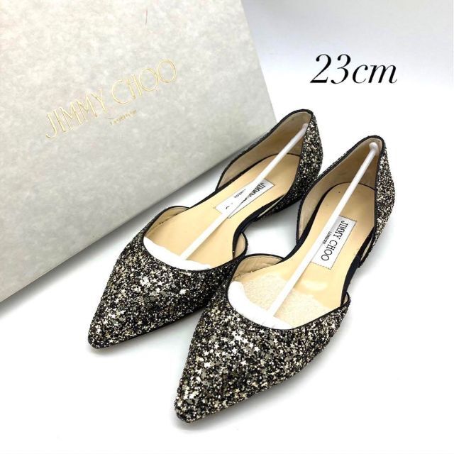 ✨️極美品✨️ ジミーチュウ 23cm グリッター ブラック スター