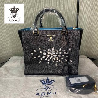 ADMJ スワロフスキー ハンドバッグ ショルダーバッグ 2way admj