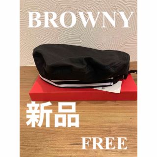 ブラウニー(BROWNY)のBROWNY（ブラウニー）黒　キャスケット　新品(キャスケット)