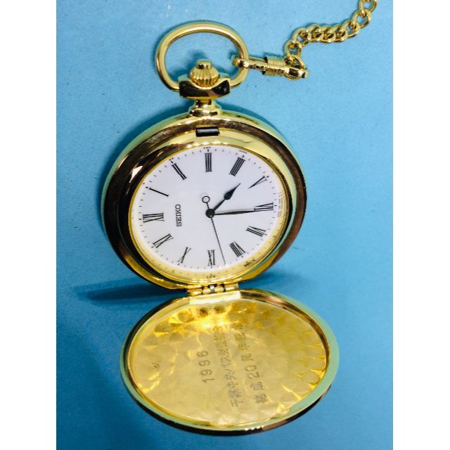 SEIKO(セイコー)のR17）シャンパンゴールド(*'▽')セイコー蓋付き懐中時計・電池交換済み メンズの時計(腕時計(アナログ))の商品写真