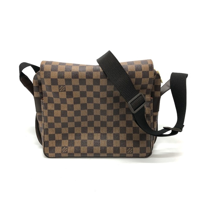 スナップボタン外側ルイヴィトン LOUIS VUITTON ナヴィグリオ N45255 ダミエ メッセンジャーバッグ ショルダーバッグ ダミエキャンバス ブラウン