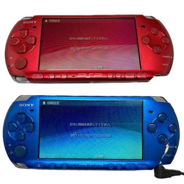 プレイステーション・ポータブル PSP-3000 赤青セット-