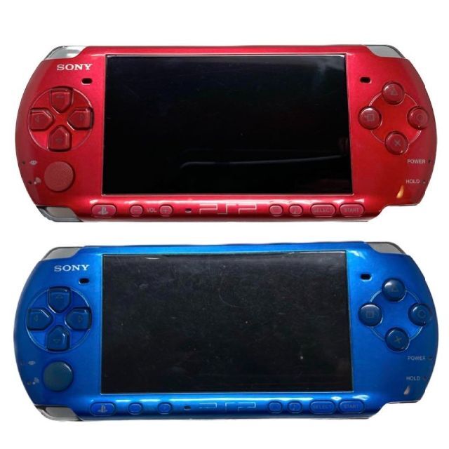 PSP3000 プレイステーション ポータブル 赤 青 セット 動作ジャンク品