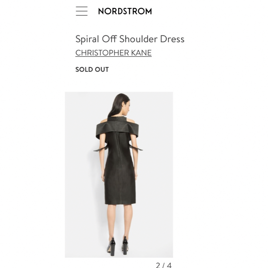 Christopher Kane リトルブラックドレス　クリストファーケイン レディースのワンピース(ひざ丈ワンピース)の商品写真