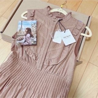 【新品.タグ付き】♡ハーリップトゥ♡ペイズリーコットンレースロングドレス♡