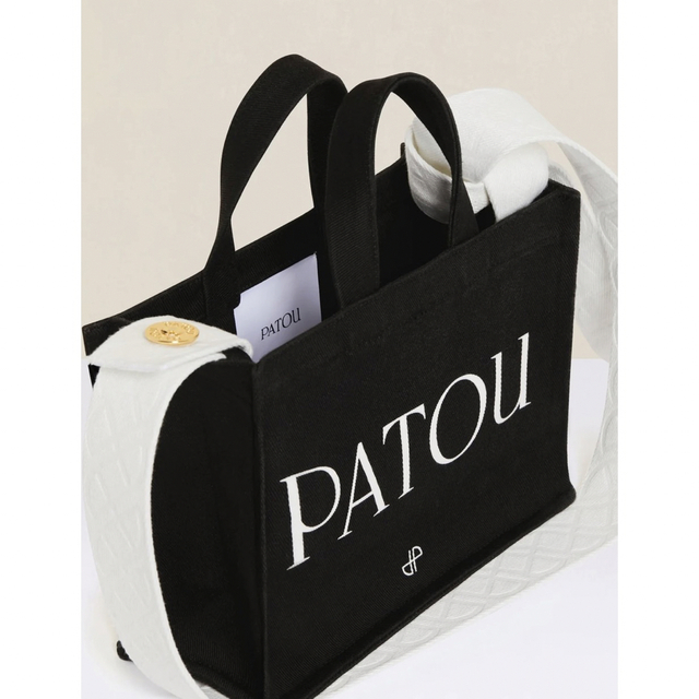 【PATOU】タグ付　新品未使用★コットン スモール キャンバストートBlack