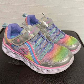 スケッチャーズ(SKECHERS)のSKECHERS スケッチャーズ ハートライツ シルバー 20cm(スニーカー)