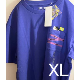 ユニクロ UNIQLO スプラトゥーン コラボ Tシャツ ブルー 新品 XL(Tシャツ/カットソー(半袖/袖なし))