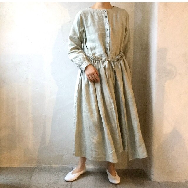 nest Robe - ネストローブ♡リネン重ねギャザーワンピースの通販 by nest Robe - ネストローブ♡リネン重ねギャザーワンピースの通販 by