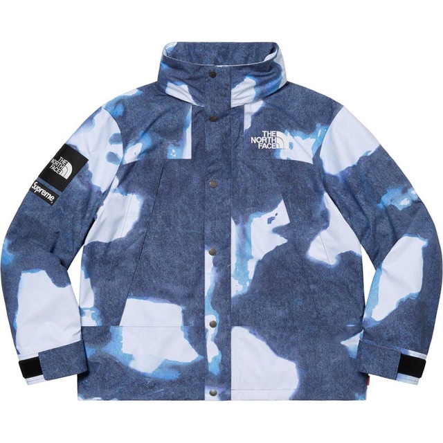 Bleached Denim Print Mountain Jacket - マウンテンパーカー