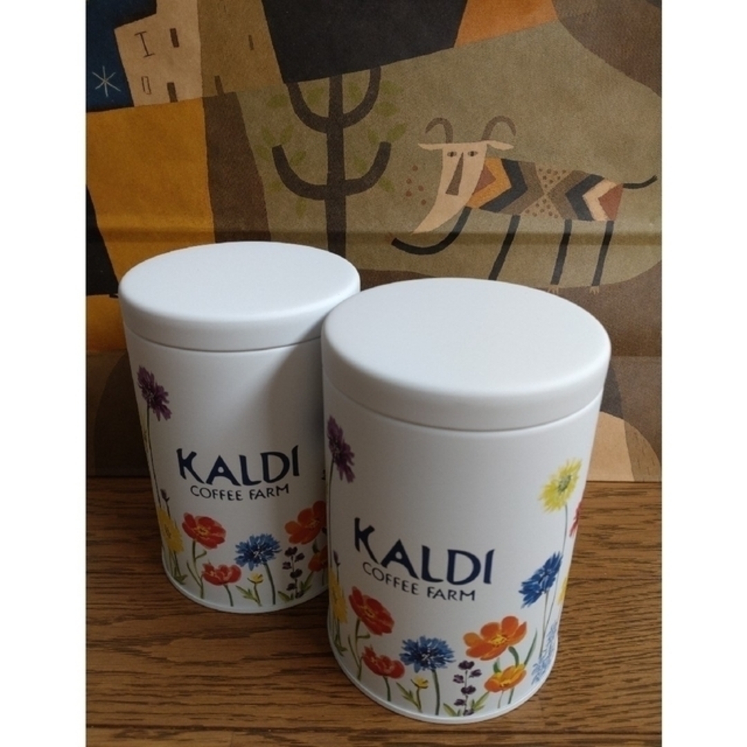 KALDI(カルディ)の【数量限定】キャニスター缶　　２缶 インテリア/住まい/日用品のキッチン/食器(容器)の商品写真