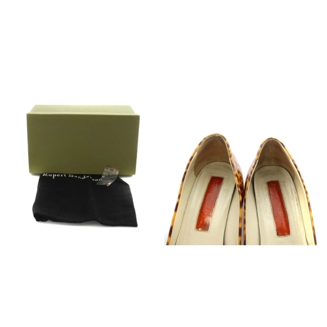ルパートサンダーソン パンプス アーモンドトゥ 35 22.0cm オレンジ 茶 レディースの靴/シューズ(ハイヒール/パンプス)の商品写真