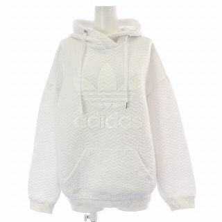 アディダス(adidas)のアディダス TREFOIL HOODIE パーカー プルオーバー 長袖 OT 白(パーカー)