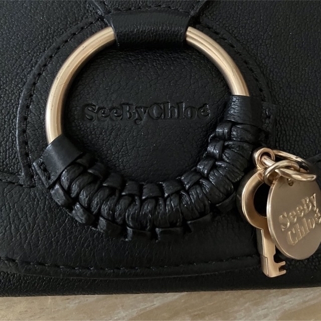See By Chloe クロエ レザー 折り財布 ハナ ブラック ノベルティ付 2