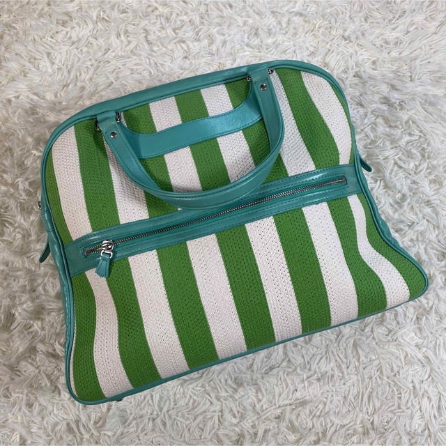 美品 ジャックルコー リスボン マルチストライプ バッグ-