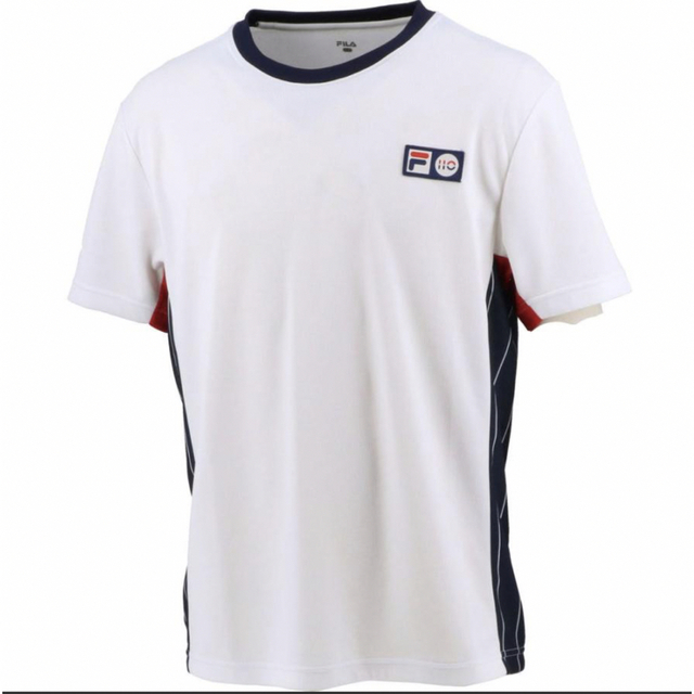 FILA(フィラ)の新品★フィラ　メンズ　テニスウェア　ゲームシャツ　　Mサイズ　白 スポーツ/アウトドアのテニス(ウェア)の商品写真