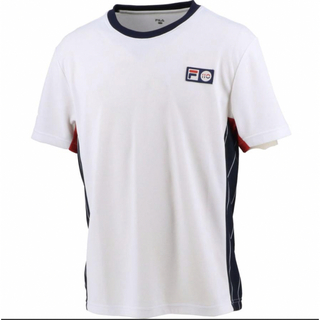 フィラ(FILA)の新品★フィラ　メンズ　テニスウェア　ゲームシャツ　　Mサイズ　白(ウェア)
