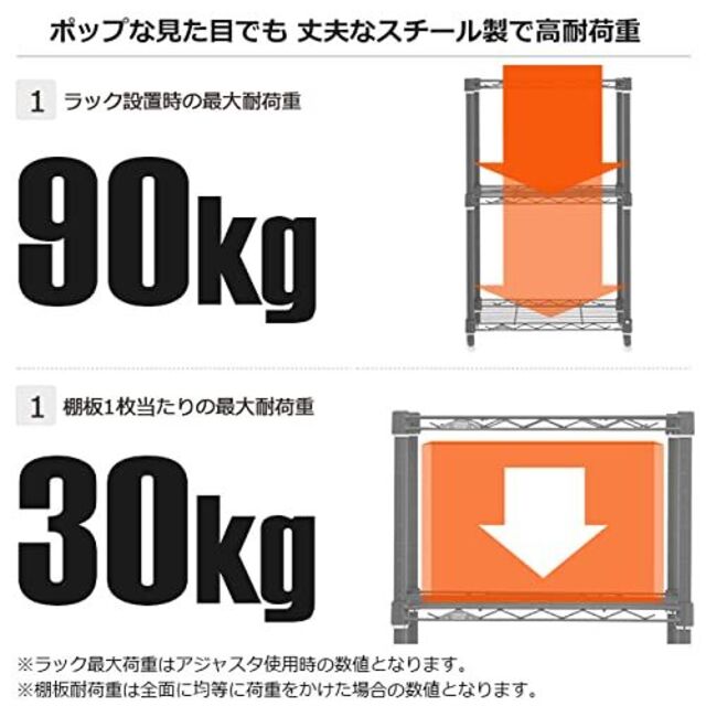 【色: ベージュ】ドウシシャルミナス スチールラック カラー ベージュ 4段 ポ インテリア/住まい/日用品の収納家具(その他)の商品写真