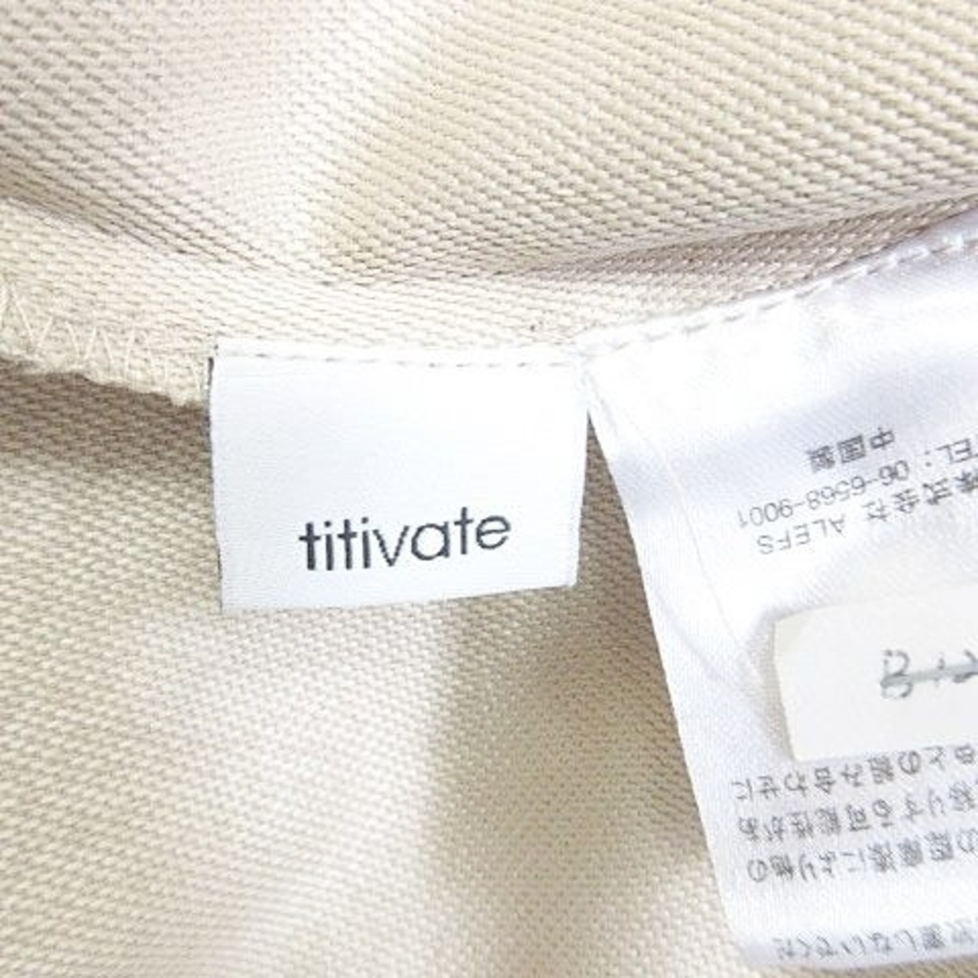 titivate(ティティベイト)のティティベイト コート テーラード ロング丈 前あき 茶 ブラウン M レディースのジャケット/アウター(その他)の商品写真