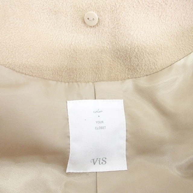 ViS(ヴィス)のビス ViS コート 2WAY ノーカラー テーラード 付け衿 ブラウン S レディースのジャケット/アウター(その他)の商品写真