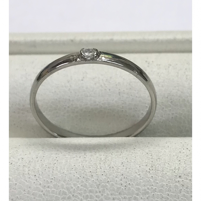☆大きめの20号☆プラチナPt900/ダイヤモンド・デザインリング☆0.06ct-