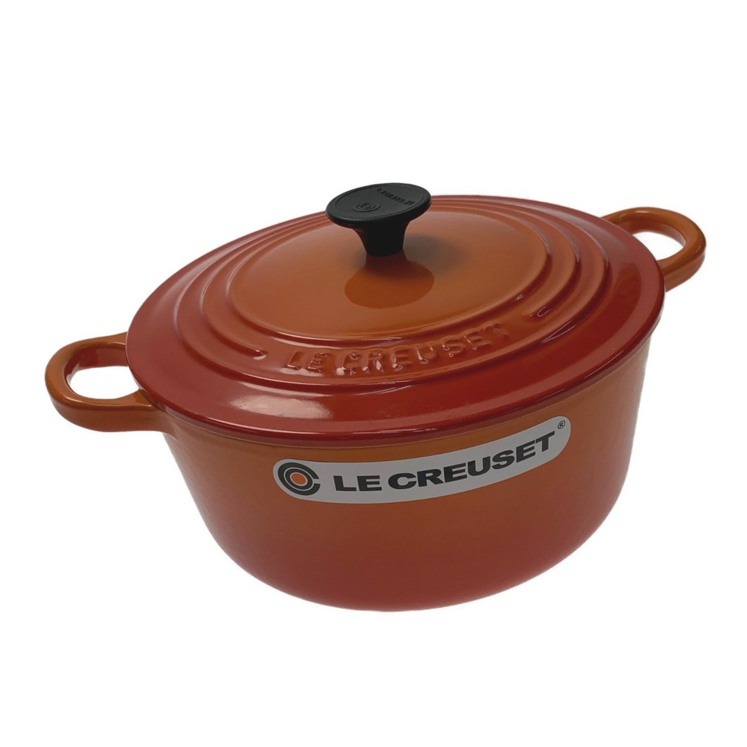 LE CREUSET(ルクルーゼ)の☆☆LE CREUSET ルクルーゼ ココット・ロンド 22cm ガス・IH対応 オレンジ インテリア/住まい/日用品のキッチン/食器(鍋/フライパン)の商品写真