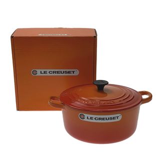 ルクルーゼ(LE CREUSET)の☆☆LE CREUSET ルクルーゼ ココット・ロンド 22cm ガス・IH対応 オレンジ(鍋/フライパン)