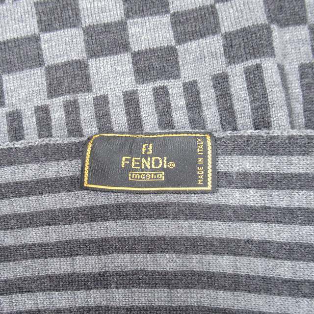 フェンディ FENDI ズッカ ペカン ロゴ 総柄 マフラー ストール FE2