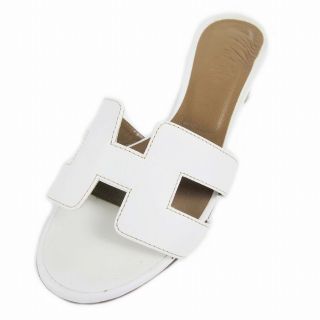 エルメス(HERMES)のエルメス HERMES OASIS オアジス レザー サンダル ミュール(サンダル)