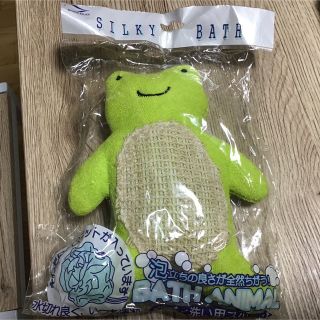 未使用品★ボディスポンジ★バススポンジ★体洗い★カエル★お風呂(タオル/バス用品)