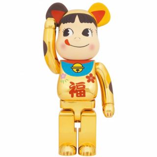 ベアブリック(BE@RBRICK)のBE@RBRICK 招き猫 ペコちゃん 福 金メッキ 1000%(その他)