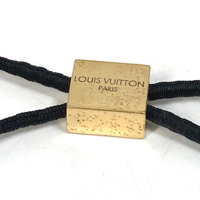 ルイヴィトン LOUIS VUITTON エラスティシテ ナイーフ M65351 モノグラム ヘアアクセサリー ヘアゴム メタル ゴールド 3