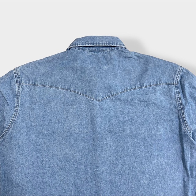 Wrangler(ラングラー)の【Wrangler】ウエスタンシャツ デニムシャツ XLT ビッグサイズ 古着 メンズのトップス(シャツ)の商品写真