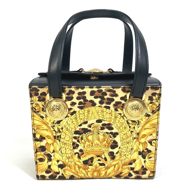 ヴェルサーチ VERSACE サンバースト バニティバッグ レオパード 豹柄