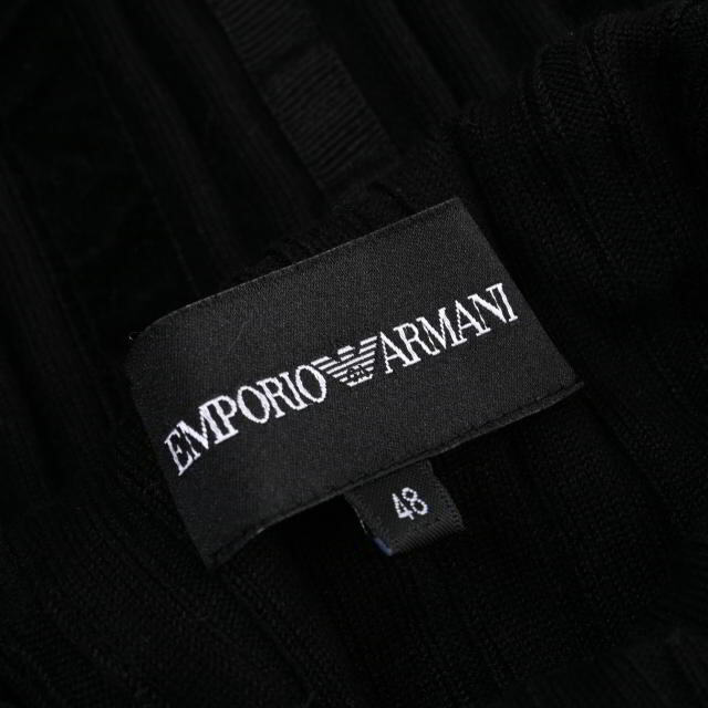 Emporio Armani(エンポリオアルマーニ)のEMPORIO ARMANI シルク混 素材切替 ハイネック リブ ニット レディースのトップス(ニット/セーター)の商品写真