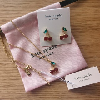 kate spade new york - チェリー ネックレス　ピアスセット さくらんぼ