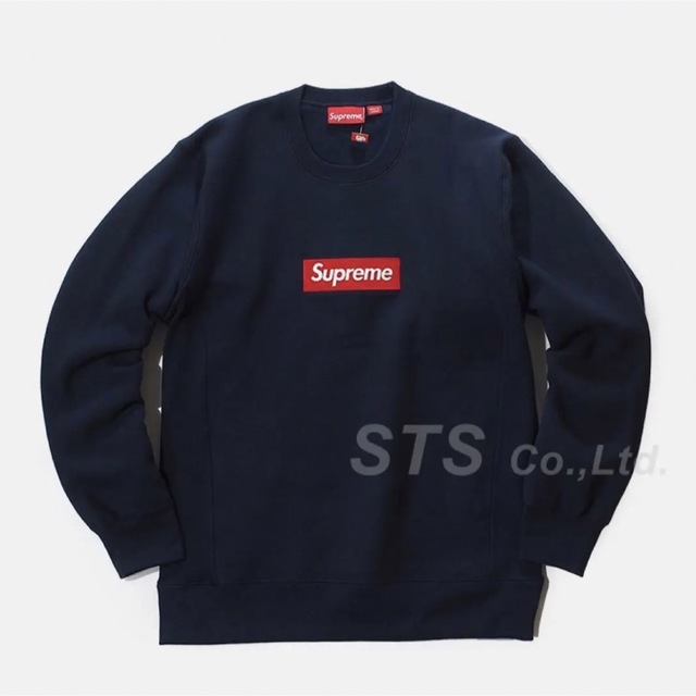 Supreme Box Logo Crewneck Sweatshirt 紺赤