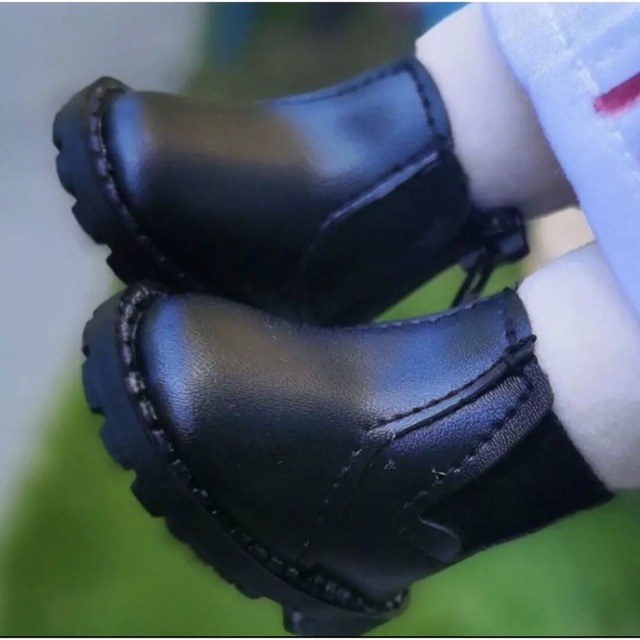 サイドゴアブーツ 黒 着せ替えぬいぐるみ ぬいぐるみ ブーツ 靴 20 cm