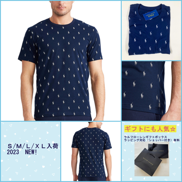 ネイビーL  半袖　マルチポニー　ラルフローレン  Tシャツ