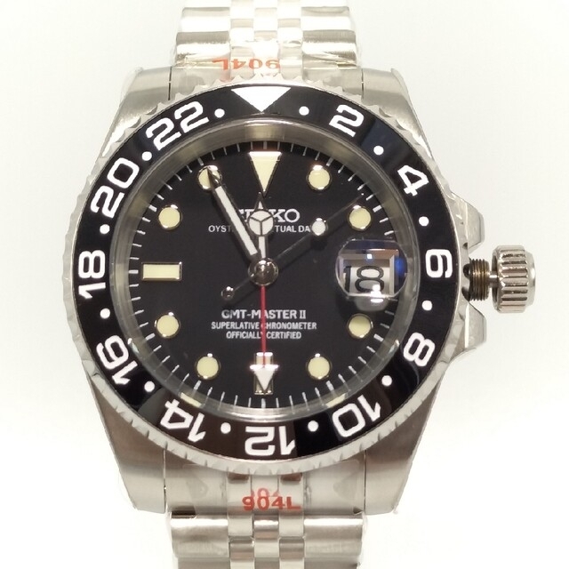 新品カスタムSEIKOMOD 40mm黒GMT4針NH34機械式 | www.innoveering.net
