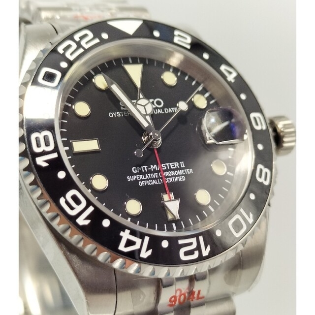 新品カスタムSEIKOMOD 40mm黒GMT4針NH34機械式 | www.innoveering.net