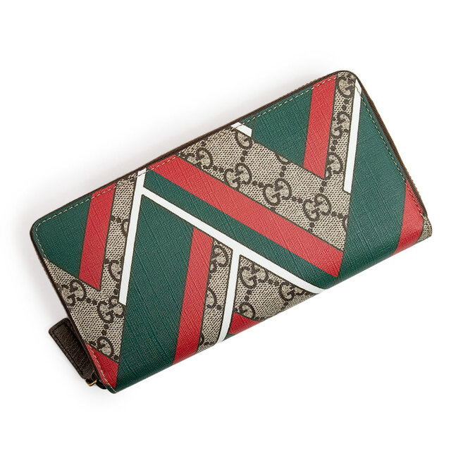 ブランド品専門の Gucci - グッチ ラウンドファスナー 長財布 GG