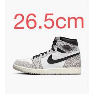 ジョーダン(Jordan Brand（NIKE）)のjordan 1 white cement 26.5 us8.5 セメント(スニーカー)