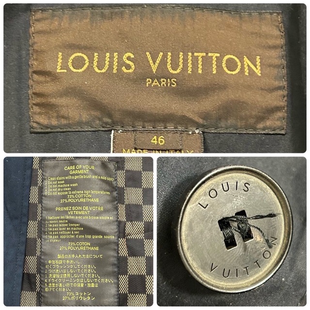 LOUIS VUITTON(ルイヴィトン)のLOUIS VUITTON ルイヴィトン トレンチコート ダミエ 46サイズ メンズのジャケット/アウター(トレンチコート)の商品写真