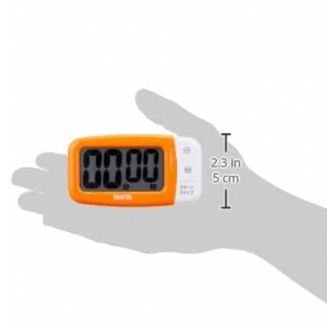 TANITA(タニタ)のタニタ キッチン タイマー マグネット付き 大画面 100分 オレンジ  インテリア/住まい/日用品のキッチン/食器(収納/キッチン雑貨)の商品写真