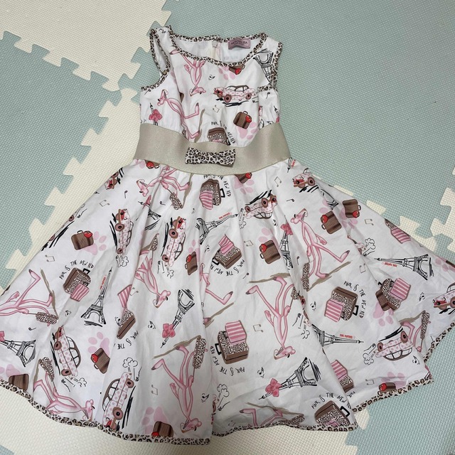 MONNALISA(モナリザ)のモナリザ　ピンクパンサー　ワンピース キッズ/ベビー/マタニティのキッズ服女の子用(90cm~)(ワンピース)の商品写真