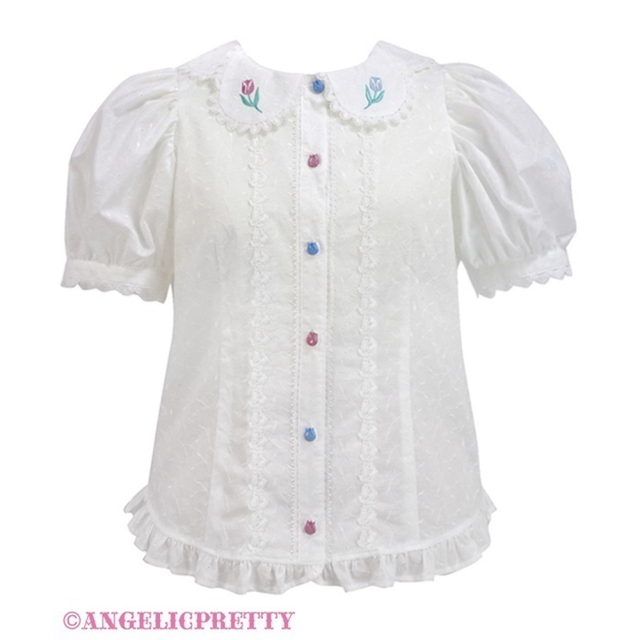 angelic pretty tulip bouquetブラウスピンクサックス