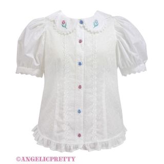 アンジェリックプリティー(Angelic Pretty)のangelic pretty tulip bouquetブラウスピンクサックス(シャツ/ブラウス(半袖/袖なし))