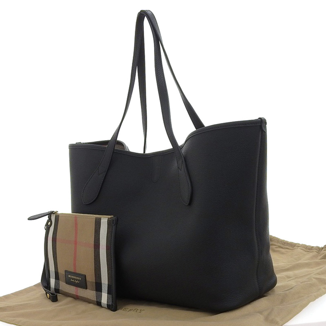 BURBERRY - バーバリー トートバッグ レザー ブラックの通販 by BURBERRY - バーバリー トートバッグ レザー ブラックの通販 by