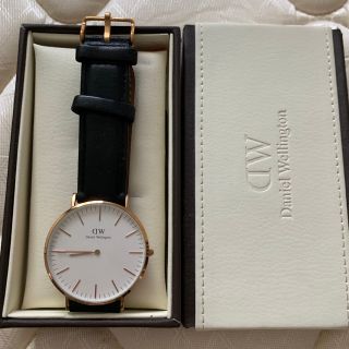 ダニエルウェリントン(Daniel Wellington)のDW ダニエルウェリントン メンズ 黒 腕時計 ブラック 38mm クラシック(腕時計(アナログ))